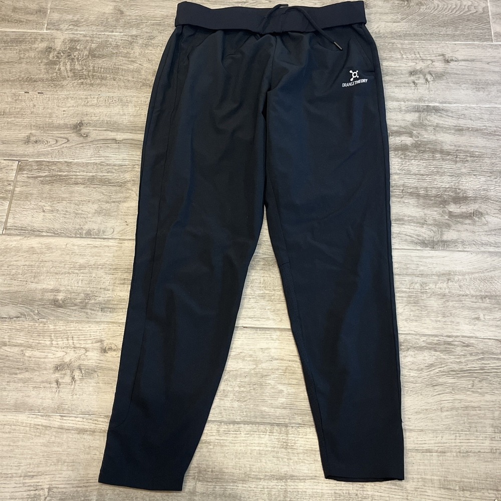 Orange Theory Women's Ultra Luxe Jogger Black Drawstring Size Medium Athleisure